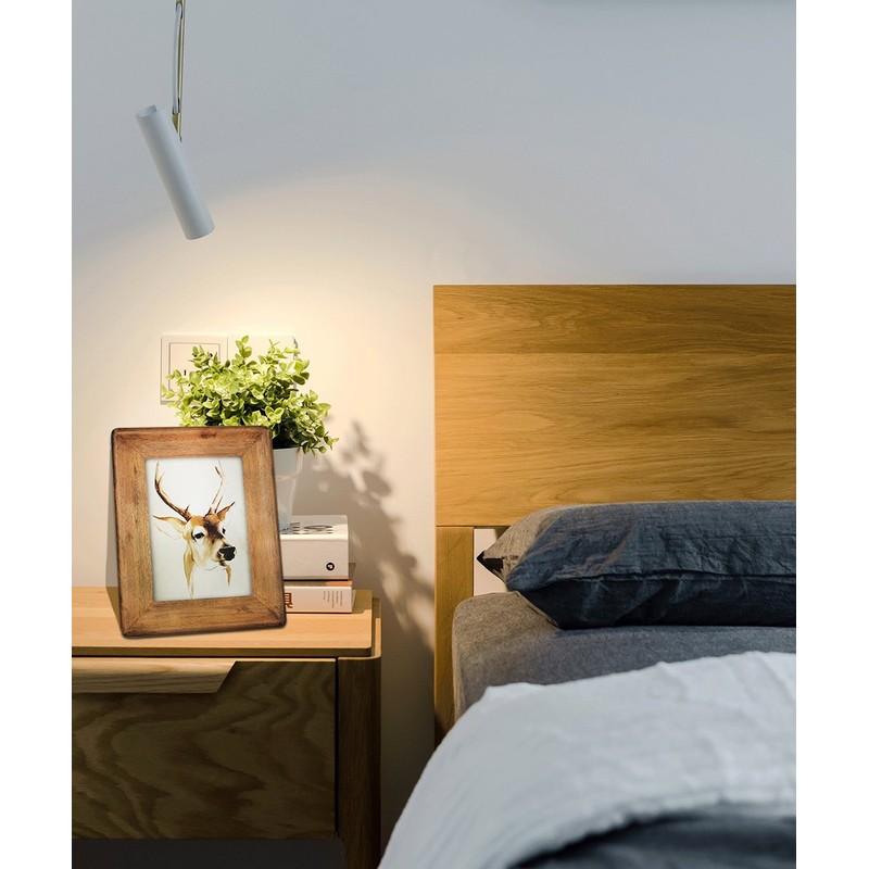 icheesday 木製のフォトフレーム、ガラスカバ付きの自然風シンプルなハンドメイドの木製フォトフレーム10x 15 cm