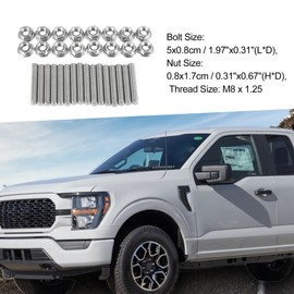 A ABSOPRO Exhaust Manifold Bolt Stud Manifolds for Ford F-150 (Set of 16)