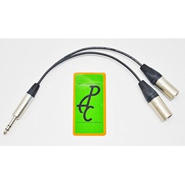 Y Cable Signal Splitter Neutrik TRS Split into Dual Male XLR