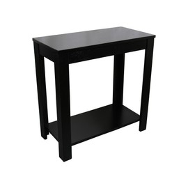 Ore International Chair Side Table, 24", Black