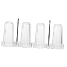 MAGICLULU 2 Sets Dispenser Holder Acrylic Spice Bottle Condiment Jar Household Pepper Salt Jars