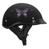 VCAN V515BF24 Flat Black Butterfly Large half helmet