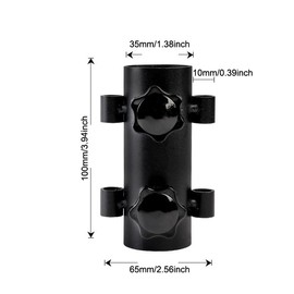 SquEqu Tent Poles Holder Tarp Poles Holder Feet Double Tent Stakes Stabilizer Fastener for Tarp Poles Canopy Camping Tent Stakes Pegs Awning Poles Hammock Rain Fly Shelter Keep Tent Stable
