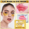 AOAZXBB 30 PCS Under Eye Gel Patches Lip Mask Set,