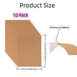 10 Pack Shoe Sole Protector, Non Slip Self-Adhesive Shoe Bottom Protectors Grips for High Heels Boots Flats Shoes, Anti-Slip Bottom Covers for Women (6 x 4inches, Brown)