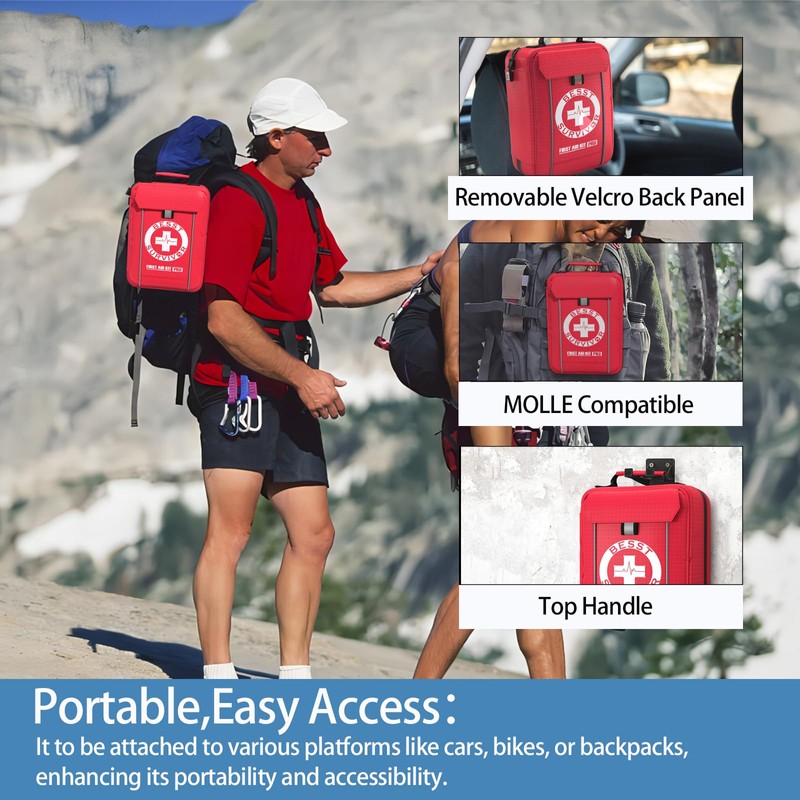 Besst Survivor Comprehensive First Aid Kit -Labeled Compartments for Trauma