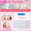 AddFavor 240pcs Press on Toenails for Women, Ombre Toe Press