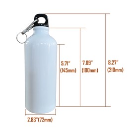 INTSUPERMAI 50pcs 600ml Aluminum Water Bottles Blank Coated Sublimation White Heat Press Bottle Sport Bottle with Safe Lock 20oz 600ml Capacity for Sublimation Dye Heat Thermal Transfer