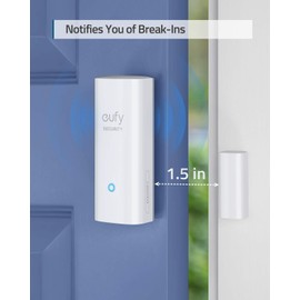 eufy Security, Entry Sensor, Detects Opened and Closed Doors or Windows, Sends Alerts, Triggers Siren, 2-Year Battery Life, Indoor-use Only, Requires HomeBase, Optional 24/7 Protection Service