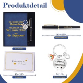 Echehi Abschiedsgeschenk Kollegen Jobwechsel Mit Danke Schlüsselanhänger, Glücksbringer Stift, Abschiedskarte Kollegen, Geschenke Für Lieblingskollegin, Abschied Kollegen Geschenke Für Ruhestand Jobwechsel