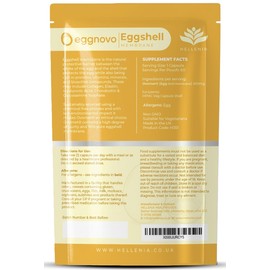 Eggshell Membrane Capsules Ovomet® - 300mg | 60 Vegetarian Capsules | Pure Eggshell Membrane with a High Degree of Purity - Joint Supplement | Sustainably Sourced - Made in The UK by Hellenia