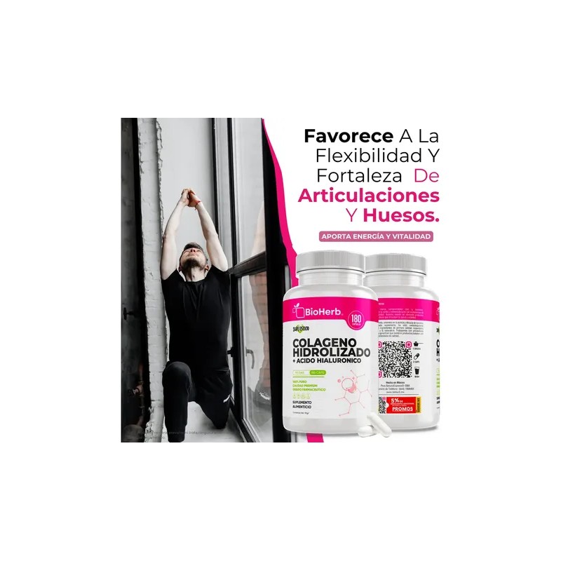 BioHerb | Colágeno Hidrolizado + Ácido Hialurónico de Alta Concentración