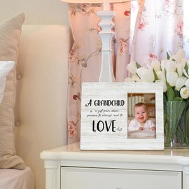 DIENADFX Grandparents Day Gifts, Grandparents Picture Frames, First Time Grandparents Grandma Grandpa Gifts, Grandkids Photo Frame, Grandpa Grandma Grandchildren Wood Picture Photo Frame for 4x6 Photo