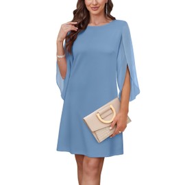 RUMIA Mother of The Groom Dresses for Women 2025 Formal Cocktail Dresses Blue Gray XS