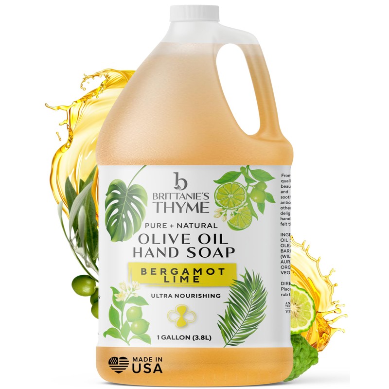Brittanie's Thyme- Recambio de jabón líquido de oliva, bergamota y