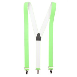 Shenky Y-shaped braces with 3 very robust clips, made in Germany - neon green