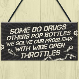 RED OCEAN Motorbike Motorcycle Biker Gifts For Dad Grandad Hanging Garage Man Cave Sign Christmas Birthday Gift For Men