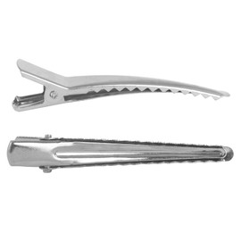 Super Z Outlet 4.5cm Silver Alligator Teeth Prongs Clips Holders for Hair Care, Arts & Crafts Projects, Dry Hanging Clothing, Office Paper Document Organization (100 Pieces)
