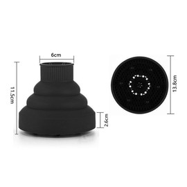 Accesorio Para Secador De Pelo, Difusor Para Pelo Rizado Accesorio, Compuesto De Silicona De, Compatibilidad Versátil Con El Cabello, Diseño Plegable Facilita El Almacenamiento