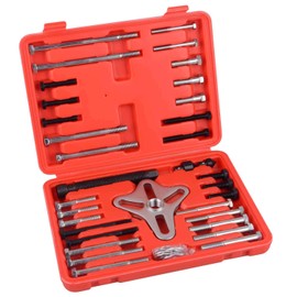Harmonic Balancer Puller Set, 46 Pcs Flywheel Steering Wheel Puller Kit Gear Puller Yoke Crankshaft Pulley Puller