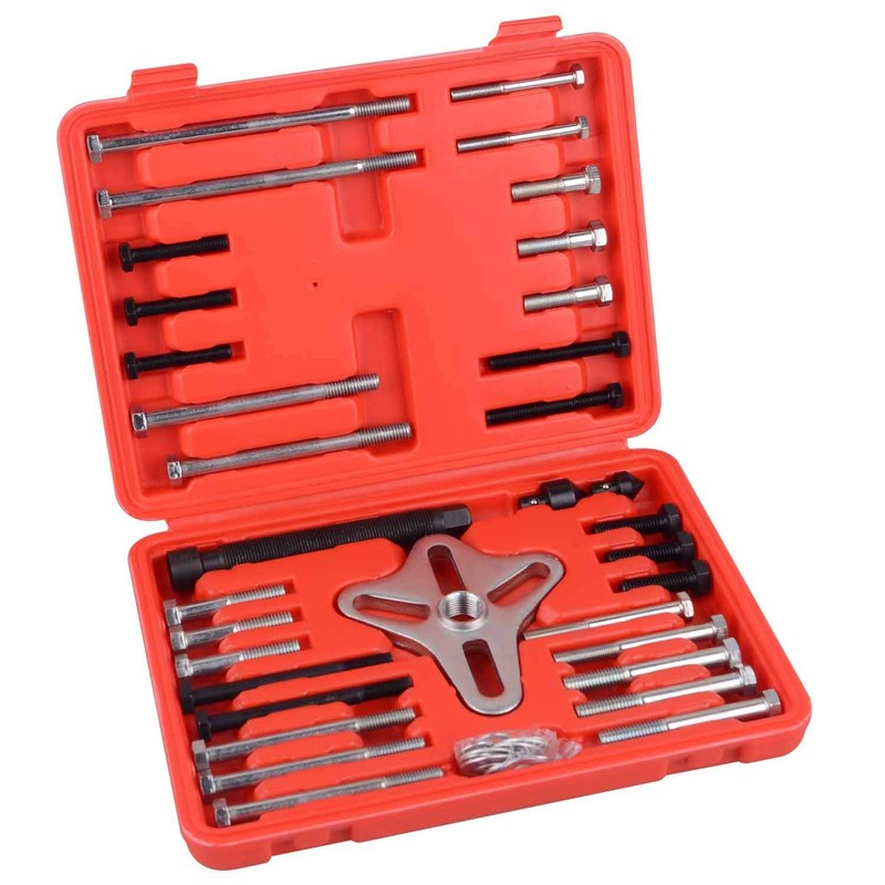 Harmonic Balancer Puller Set, 46 Pcs Flywheel Steering Wheel Puller