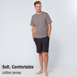 The Essentials Wardrobe Mens TEW Shorty Pyjamas - Contrast - Light Grey/Dark Grey - Medium