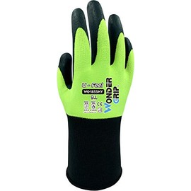 Wondergrip - U-Feel - WG-1855HY Safety Gloves - Single Nitrile Coating, Thin and Smooth - IT-Compatible - High Grip & Ergonomic Fit - For Dry-to-Oily Conditions - Yellow - X Small