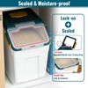MXCELL 2 Pack Rice Container 25 lbs Large Bulk Flour
