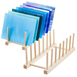Juexica 2 Pcs Stained Glass Storage Organizer Rack Sheets Holder Stained Glass Supplies
