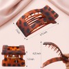 pinzas para el cabello planas medianas para mujer, pinzas rectangulares