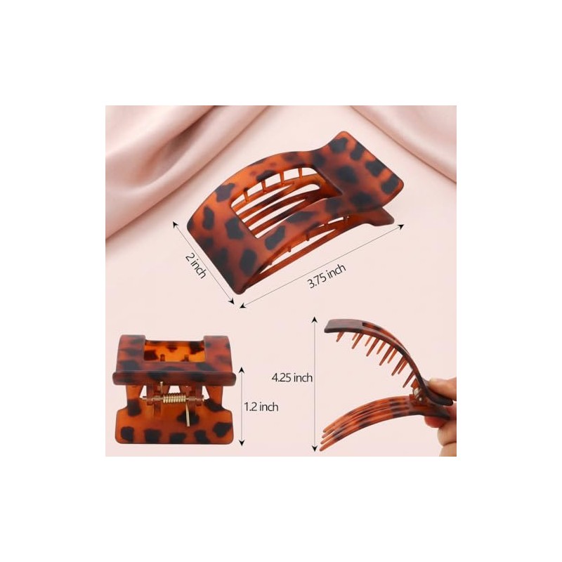pinzas para el cabello planas medianas para mujer, pinzas rectangulares
