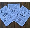 Hewson Beatles Doodle Lyric Poster - Beatles Artwork Gift for