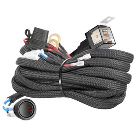 Arnés de cableado, kit de arnés de cableado para trabajo pesado OFFROADTOWN para barra de luces de trabajo LED, 12 V, 40 A, relé de fusible, interruptor basculante, relé para camiones, ATV, UTV, barco