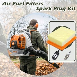 3 Pack Air Fuel Filters Spark Plug Kit Replacement for Stihl BR800 BR800C BR800X Magnum Backpack Leaf Blower, BR800 Blower Tune up Kit Replace# 4283-141-0300 4283-141-0300B