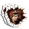 Orangutan Stickers - 3D Animal Stickers - Wildlife Decor -