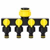 4-Way Garden Hose Splitter for Irrigation – Independent Valve Faucet