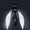OBEST Motorcycle Modification Light, Angel Wing-Shaped LED Projection Light, Non-Perforated