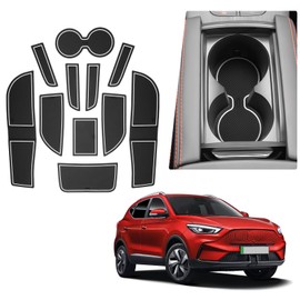BIBIBO Rubber Mats Non-Slip Mats Compatible with MG ZS EV Facelift 2021-2024 (For Right Hand Drive), Rubber Car Mats, MG ZS Accessories, Centre Console Mats, Car Door Slot