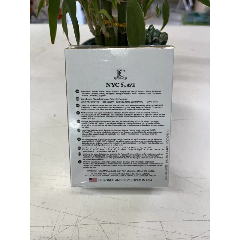 Fragrance Couture NEW YORK 5TH AVENUE 3.4oz Eau De Parfum