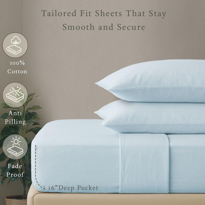Threadmill Cotton Sheets for King Size Bed, 100% Cotton, 500