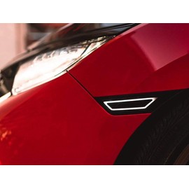 USR UNIQUE STYLE RACING DEPO civic side markers-911 Carrera Style LED Light Bar Smoke Front Bumper Sidemarker Lamp comp. with 2016-2021 Honda Civic Coupe Sedan Hatchback All Models(10thGen White LED)