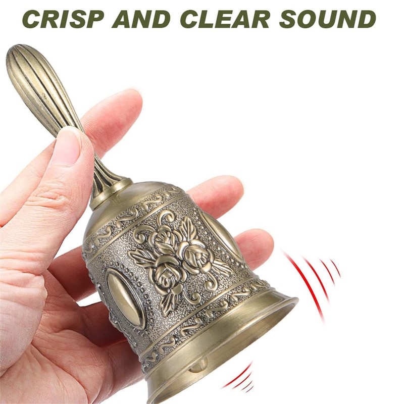Hand Bell Service Bell Call Vintage Metal Hand Bells Dinner
