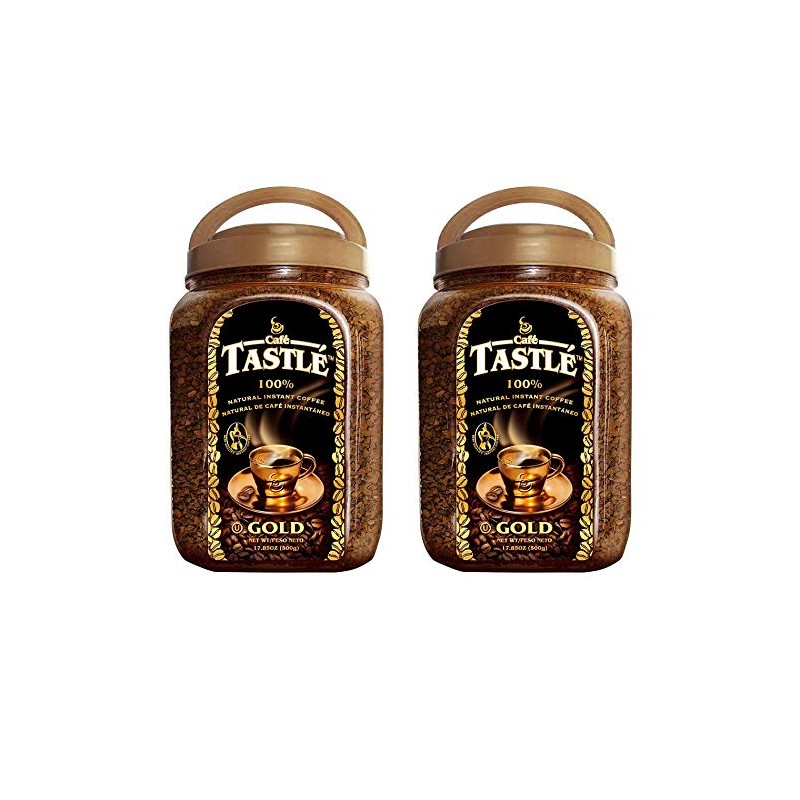 Cafe Tastle Gold Freeze Dried Instant Coffee, 2 jars of