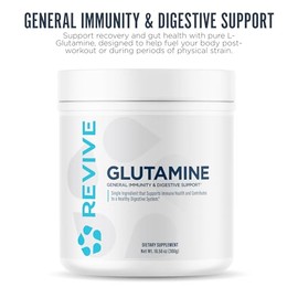 REVIVE Gut L-Glutamine Powder MD - Muscle Recovery & Immune System Booster for Adults - Promotes Digestive Health & Reduces Muscle Soreness - Immunity & Digestion Vegan Pure L Glutamine Supplement