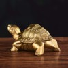 Brass Millennium Turtle Statue Gold Desk Home Indoor Outdoor Decorative