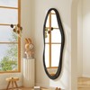 AAZZKANG Irregular Wall Mirror Full Length with Wood Framed Large
