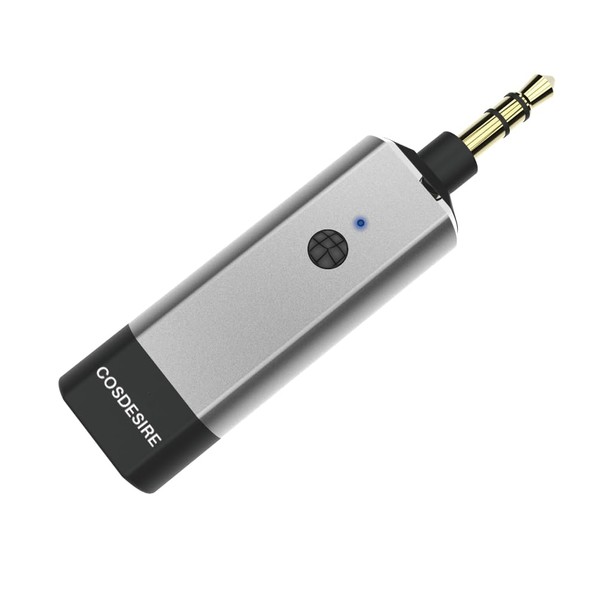 COSDESIRE Bluetooth Receiver with 3.5mm AUX Jack and Built-in Microphone,