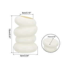 PATIKIL Flower Vases, Creative Stylish Flower Vases for Bouquet Unbreakable Plastic Flower Vase Decorative for Home Living Room Centerpiece Office Wedding Party, White