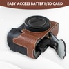 VOVMOEYA Camera Half Case for Canon PowerShot V1 PU Leather