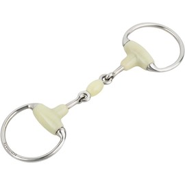 Equinate Olive Head Bit with Apple Flavour 18 mm Double Broken 13.5 cm Anatomically Shaped Mouth-friendly Bit with Gentle Impact Laser Engraved